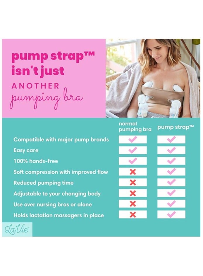 Adjustable Hands Free Pumping Bra, One Size, Cup A-DD, Tan