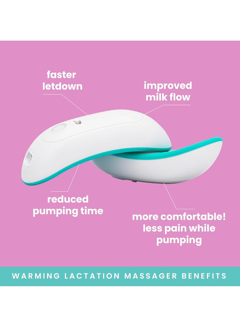 LaVie 2-in-1 Warming Lactation Massager, 2 Pack, Heat and Vibration, Pumping and Breastfeeding Essential, for Clogged Ducts, Improved Milk Flow, Mastitis