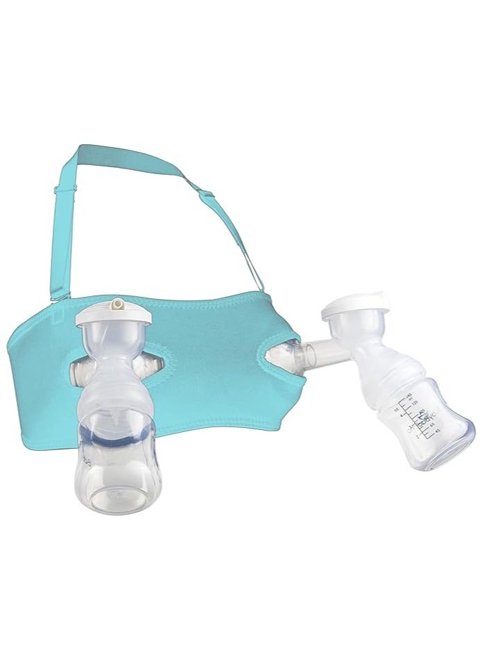 Adjustable Hands Free Pumping Bra, One Size, Cup A-DD, Teal