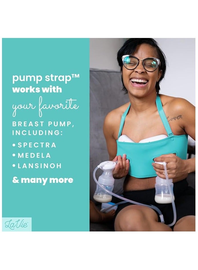 Adjustable Hands Free Pumping Bra, One Size, Cup A-DD, Teal