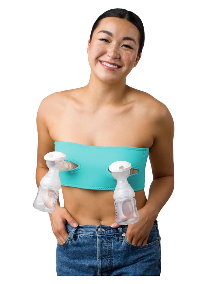 Adjustable Hands Free Pumping Bra, One Size, Cup A-DD, Teal