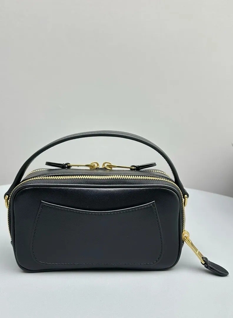 MIU Leather and Patent Leather Shoulder Bag