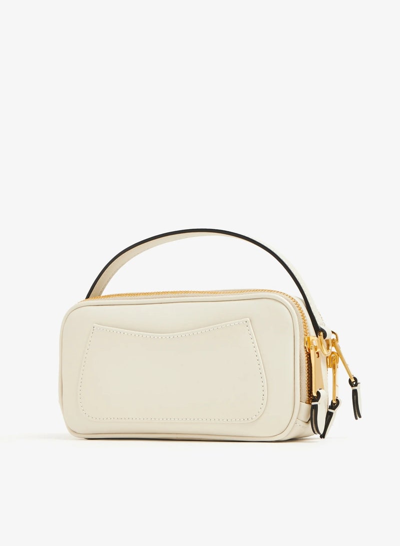 miu Leather and Patent Leather Shoulder Bag