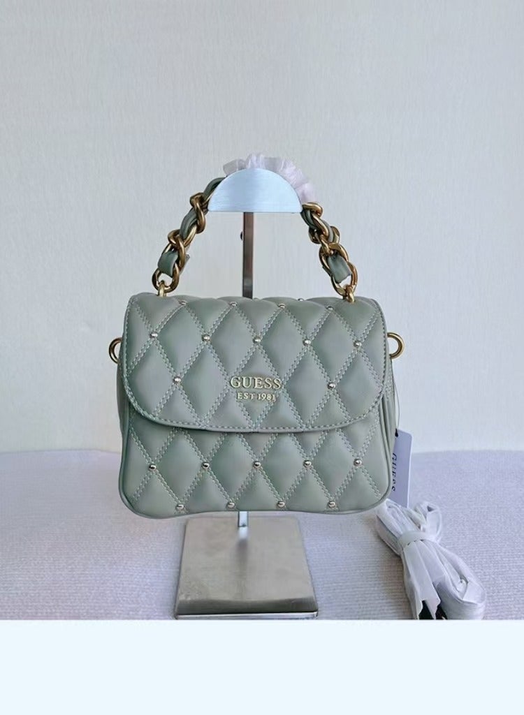 GUESS Womens Triana Flap Shoulder Bag Shoulder Bag,QS855319,22 x 9 x 17 cm; 800 g,Green