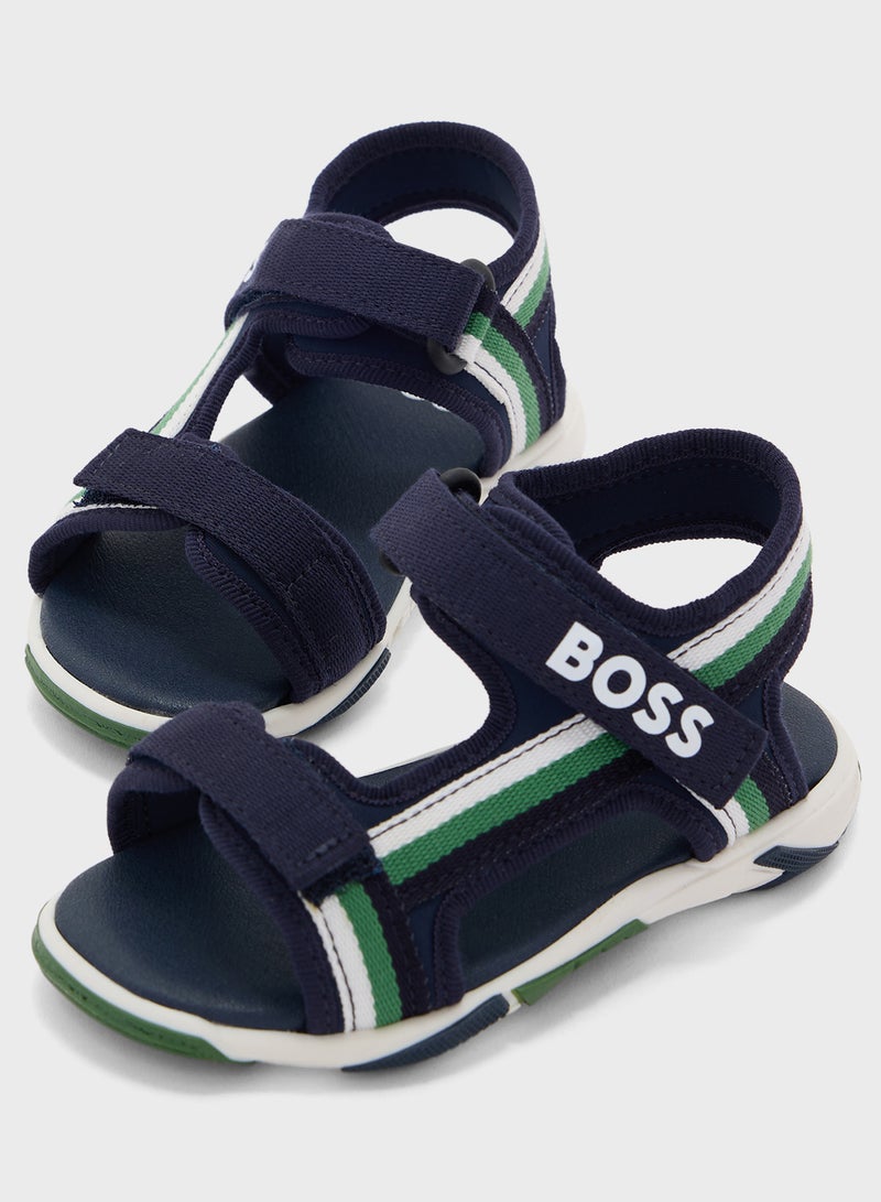 Kids Logo Velcro Sandals