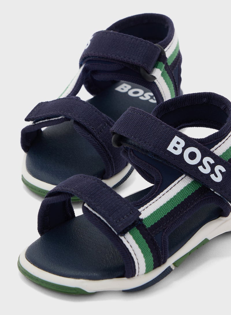 Kids Logo Velcro Sandals