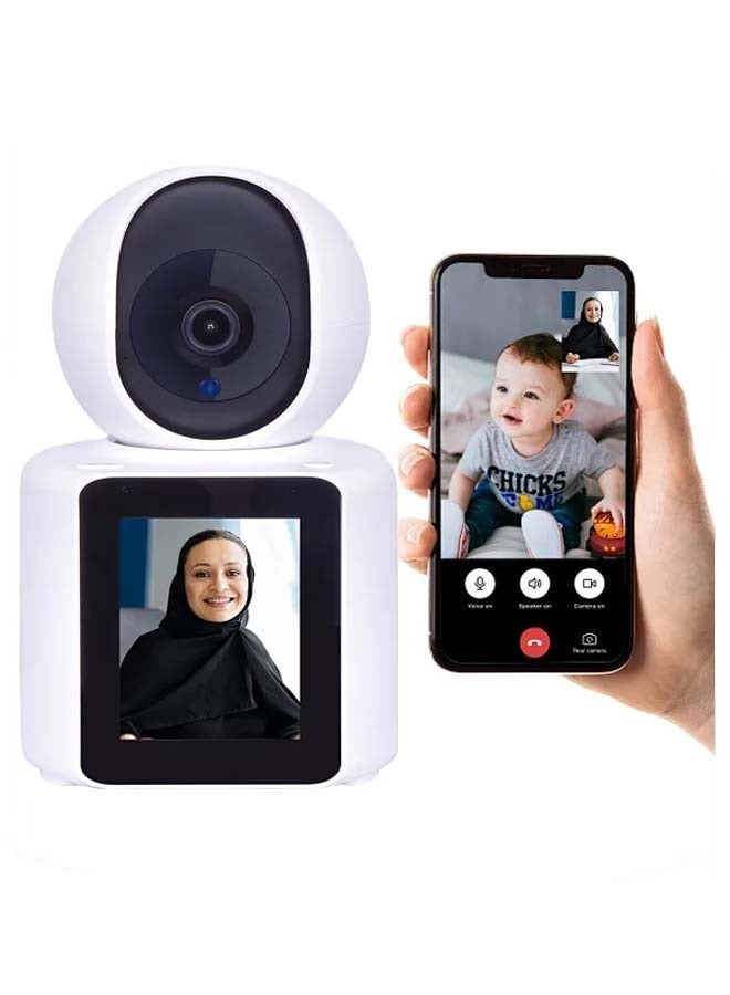 Baby Monitor with Built-in Display Screen One-Button Baby Call Video Audio Video Call with Mom, Smar Motion Trackingt