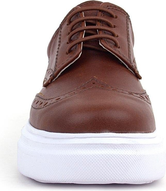 Tan White Sole Oxford Children's Classic Shoes