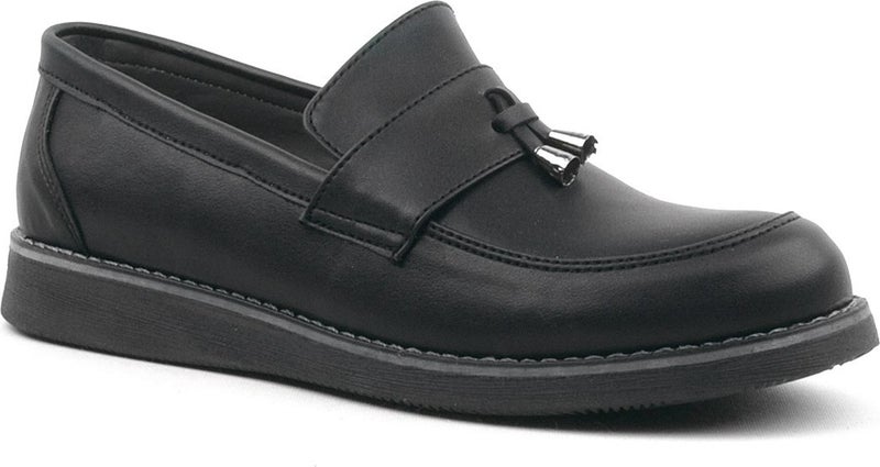 Black Matte Loafer Classic Kids Shoes