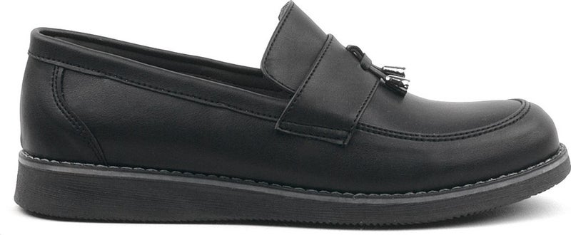 Black Matte Loafer Classic Kids Shoes