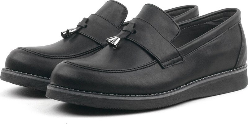 Black Matte Loafer Classic Kids Shoes