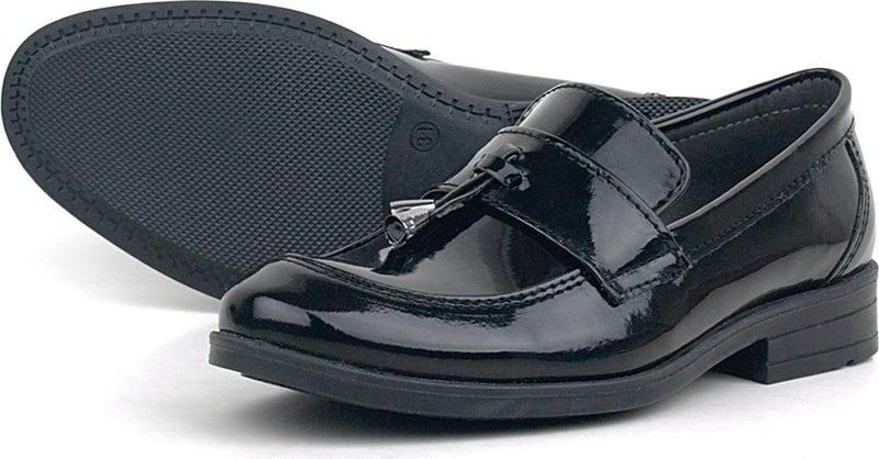 Loafer Black Patent Leather Men's Classic Kids Shoes