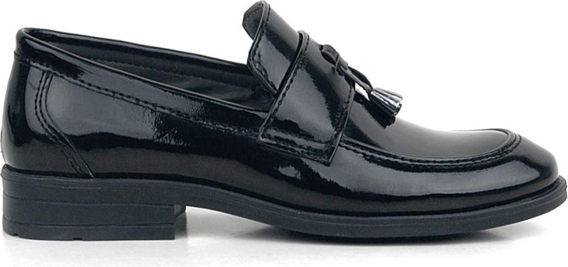 Loafer Black Patent Leather Men's Classic Kids Shoes