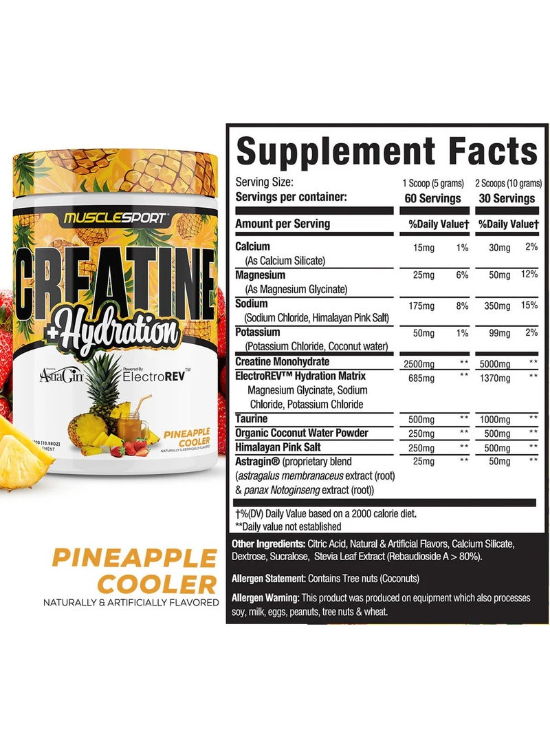 MUSCLESPORT CREATINE+HYDRATION PINEAPPLE COOLER