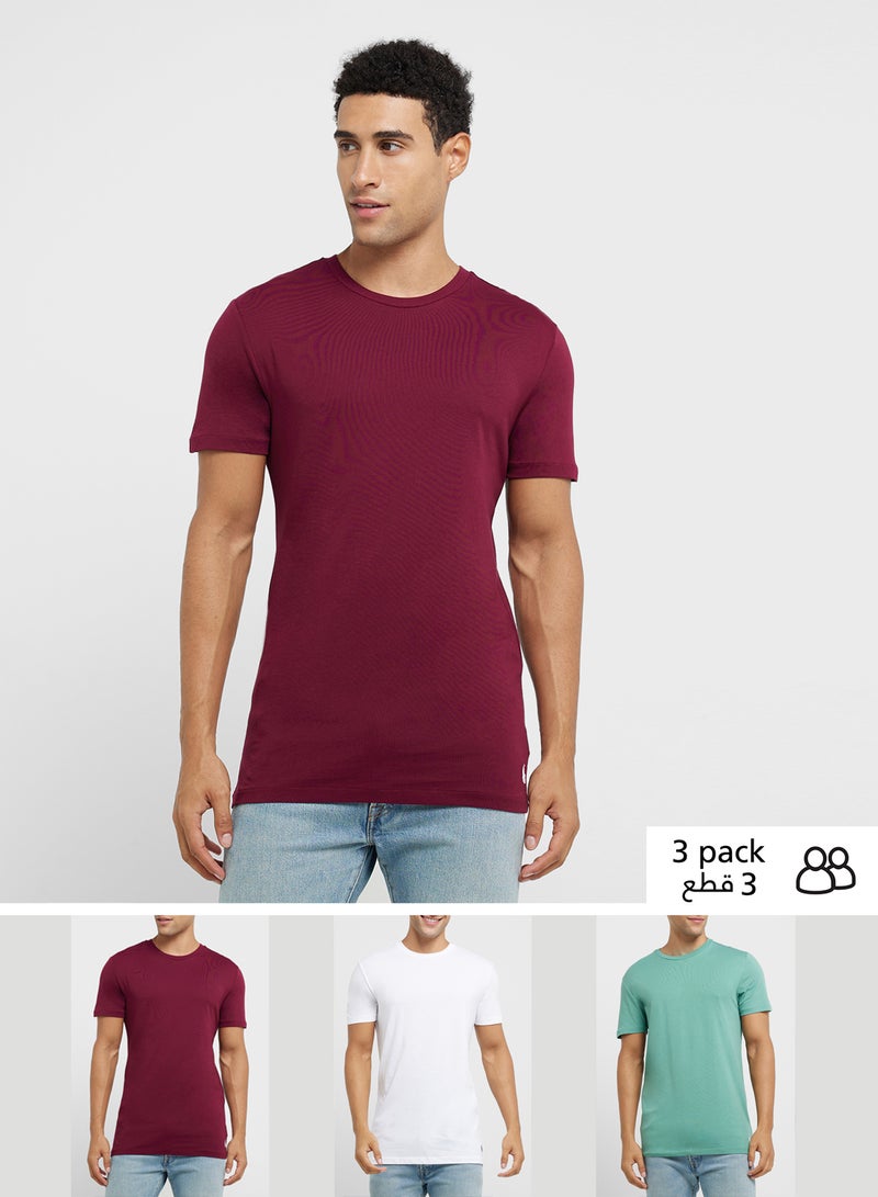 3 Pack Assorted Crew Neck T-Shirt