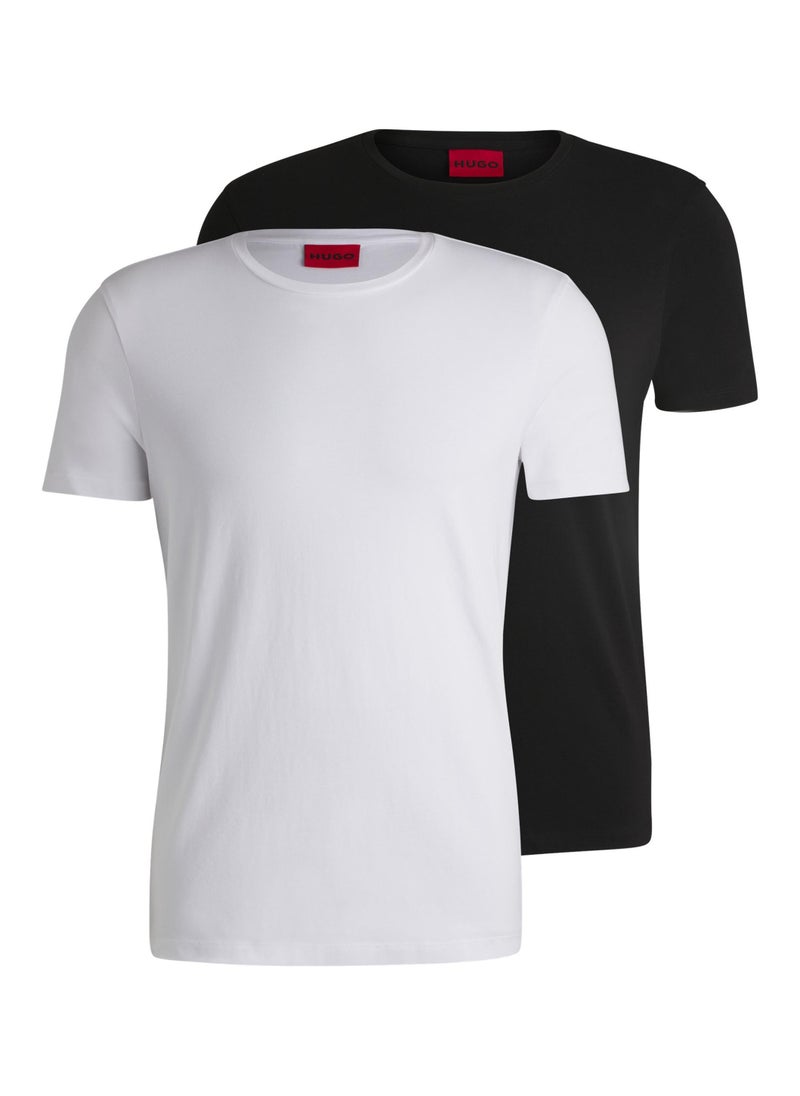 Two-pack of slim-fit T-shirts in stretch cotton