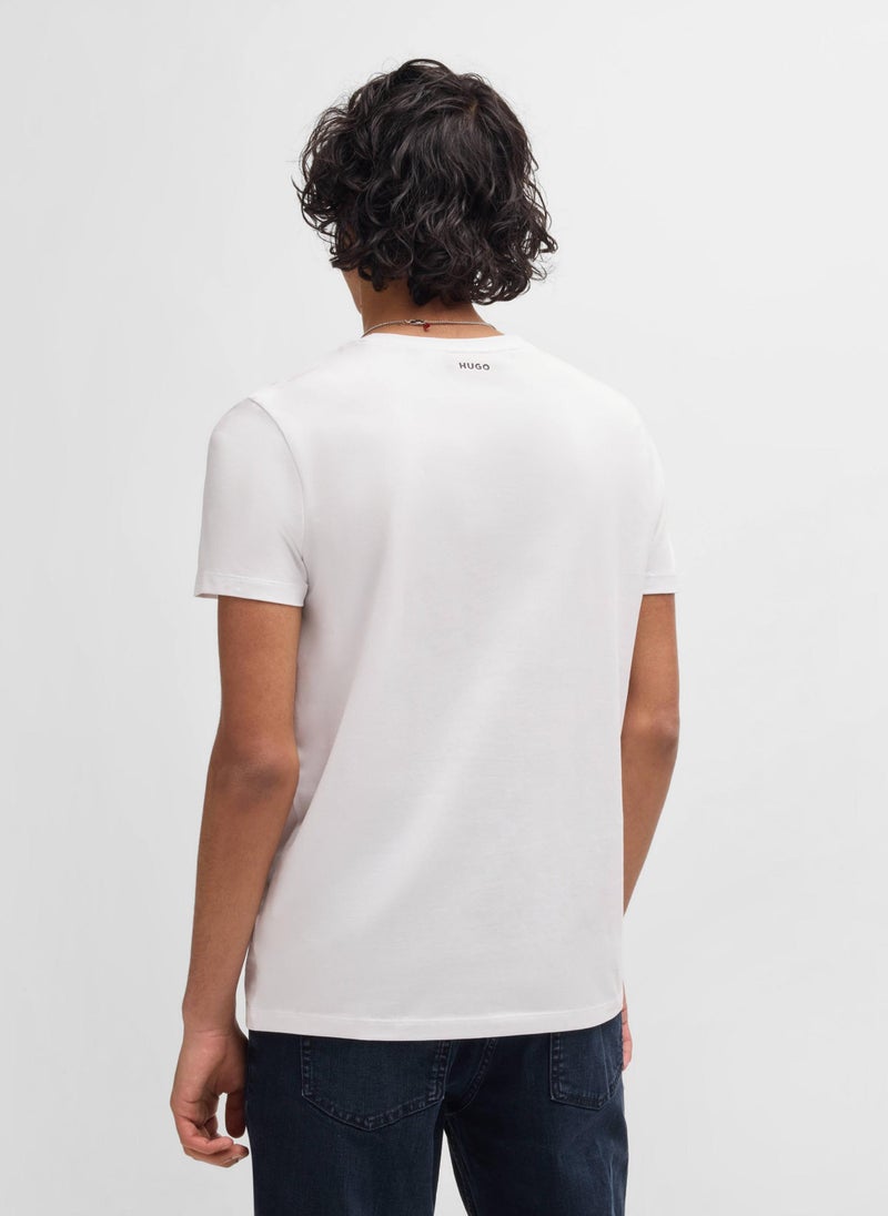 Two-pack of slim-fit T-shirts in stretch cotton