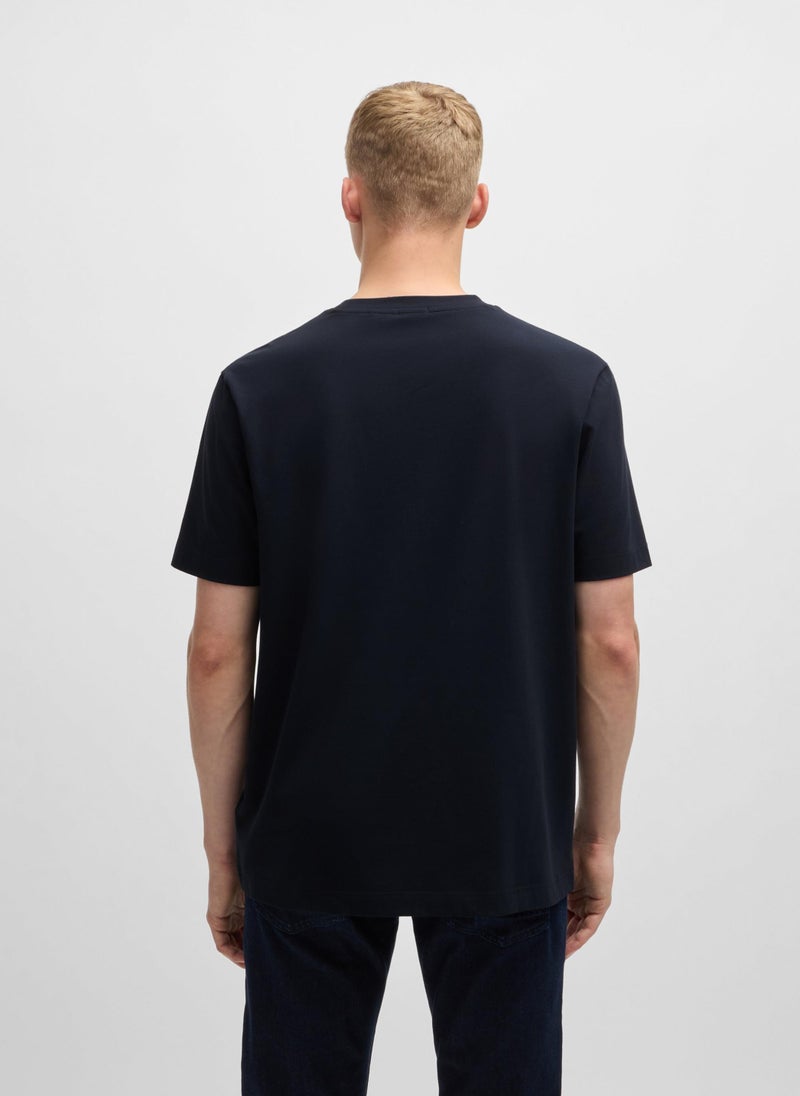 Relaxed-fit T-shirt in stretch cotton with logo print