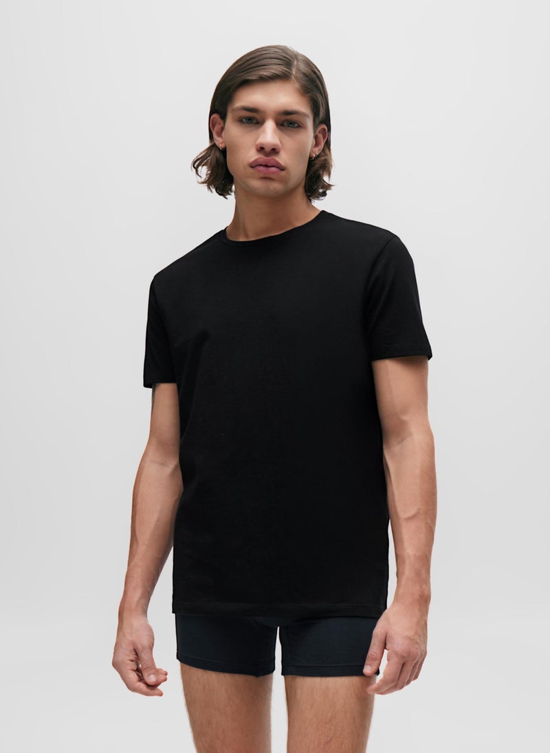 Two-pack of slim-fit T-shirts in stretch cotton