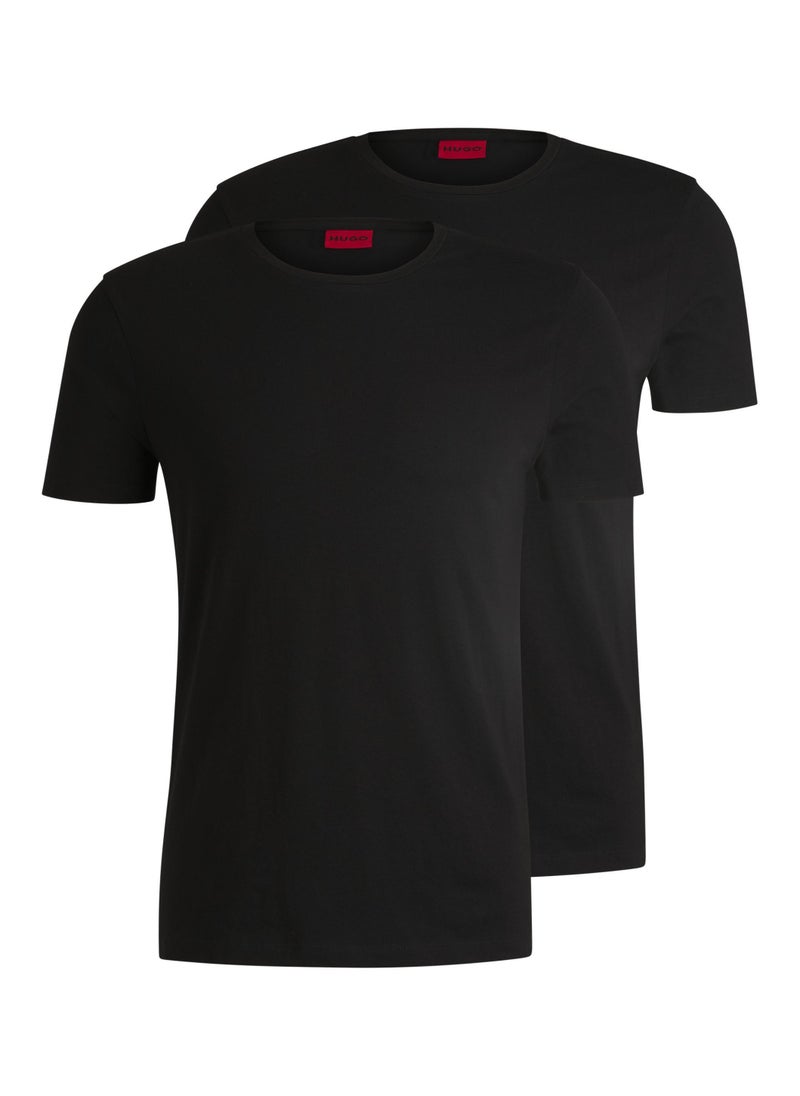 Two-pack of slim-fit T-shirts in stretch cotton