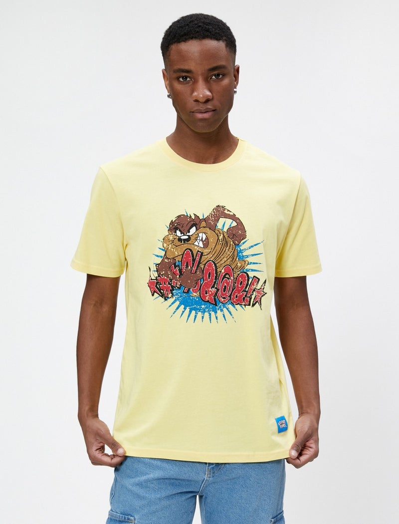 Cotton Tasmanian Devil T-Shirt Licensed Printed