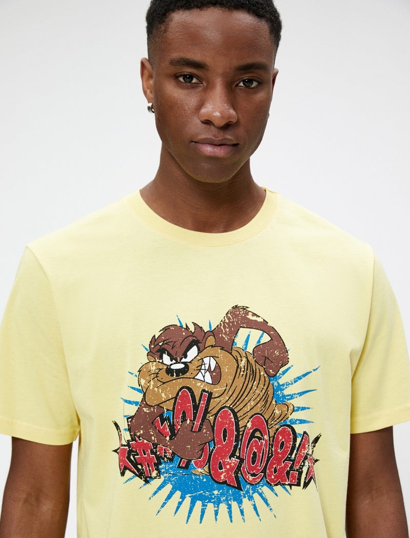 Cotton Tasmanian Devil T-Shirt Licensed Printed