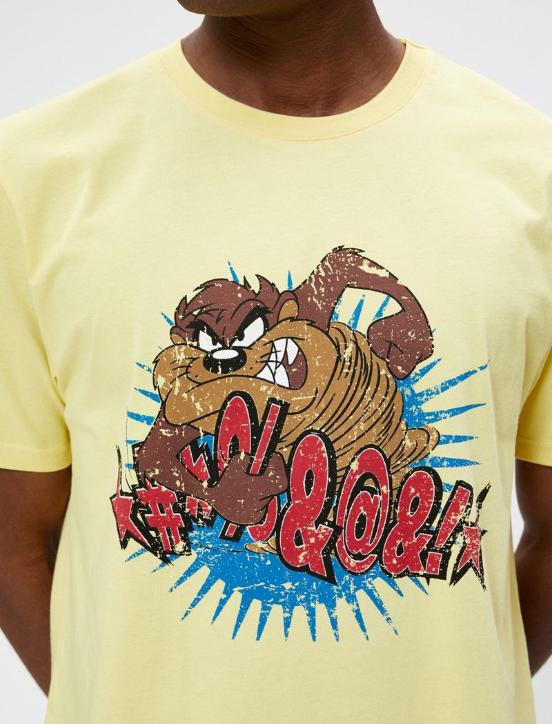 Cotton Tasmanian Devil T-Shirt Licensed Printed