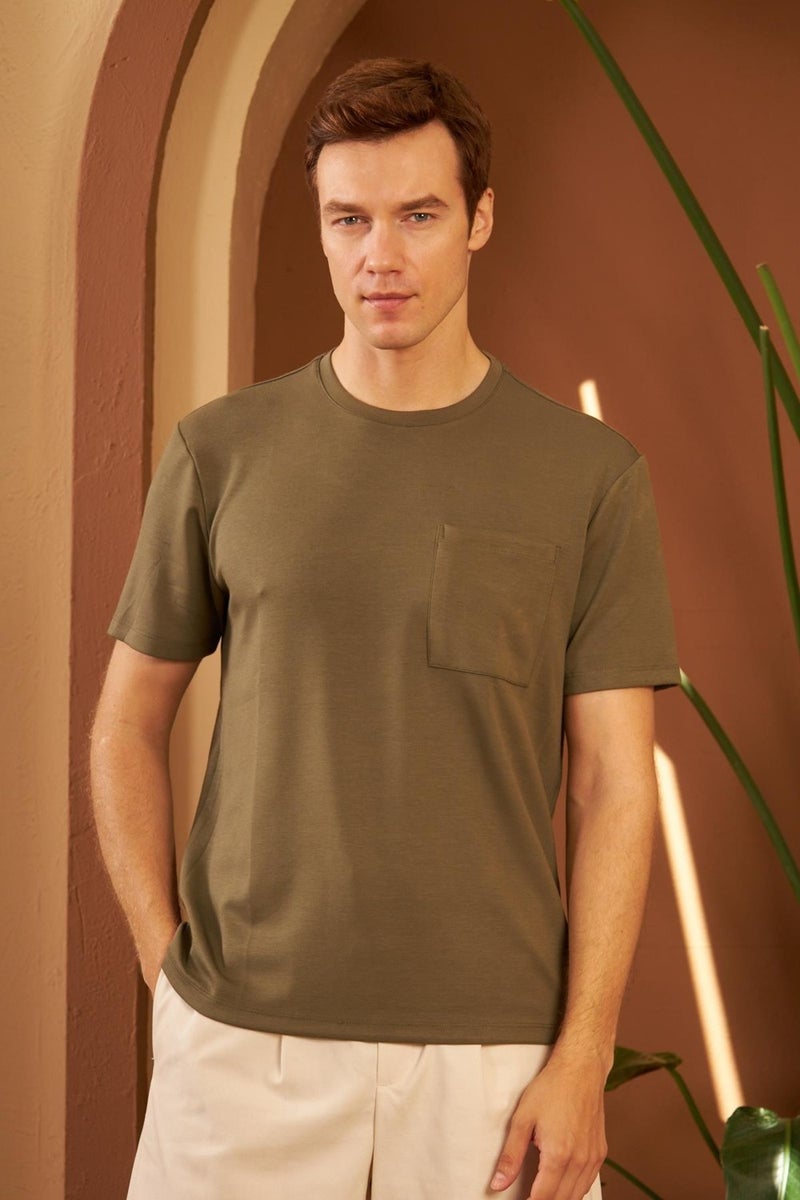 Men's Comfort Fit Pocket T-Shirt Khaki MARS25