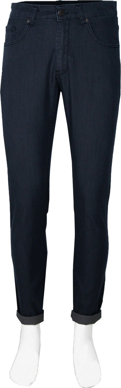 Men's Dark Navy Blue Pocket Lycra Jeans