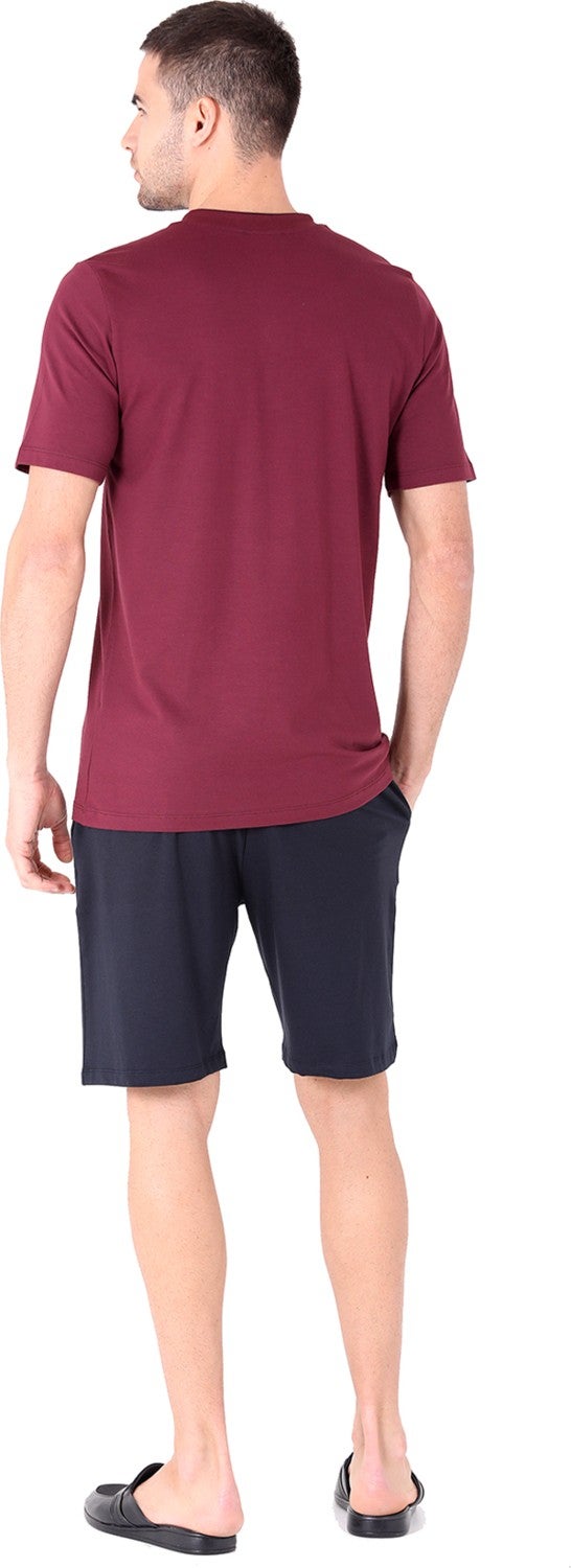 D'S Groom Shorts Pajama Set Claret Red