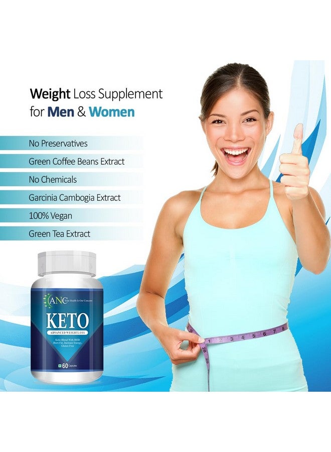 Anc Keto Advanced Weight Management Supplement With Green Coffee Extract & Garcinia Cambogia 60 Capsules (Pack Of 2)