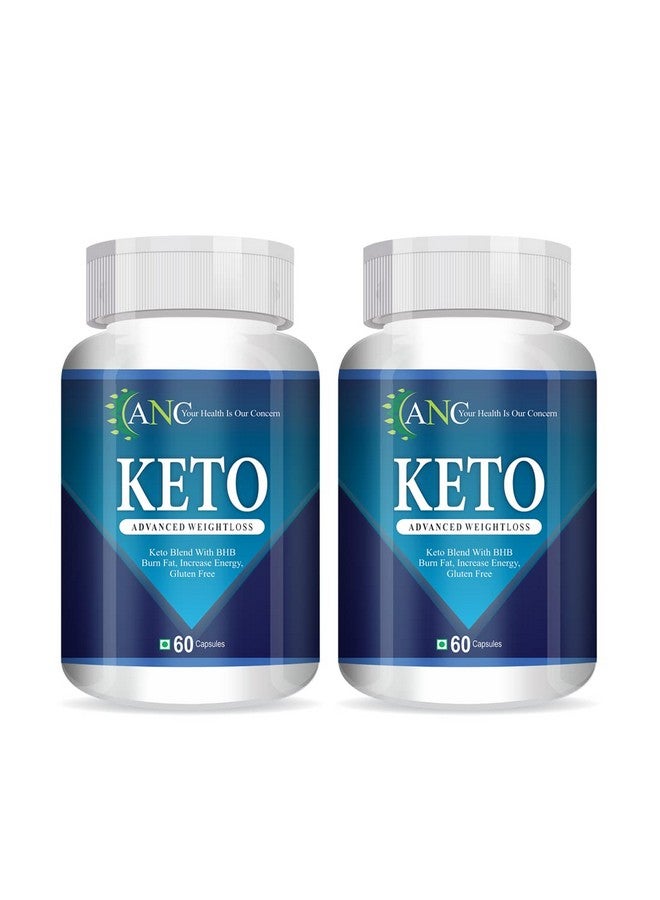 Anc Keto Advanced Weight Management Supplement With Green Coffee Extract & Garcinia Cambogia 60 Capsules (Pack Of 2)