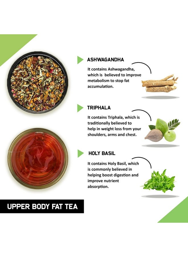 Upper Body Fat Tea (200 Grams, 2 Months Pack) - Helps With Weight Management Fast Of Chest, Shoulders, Neck & Arms Fat - All Natural Ingredients