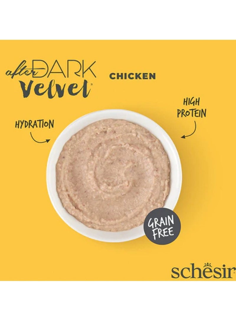 Schesir, After Dark Velvet Mousse, For Cat - Chicken Flavor - 80g X 12pcs in 1 Box