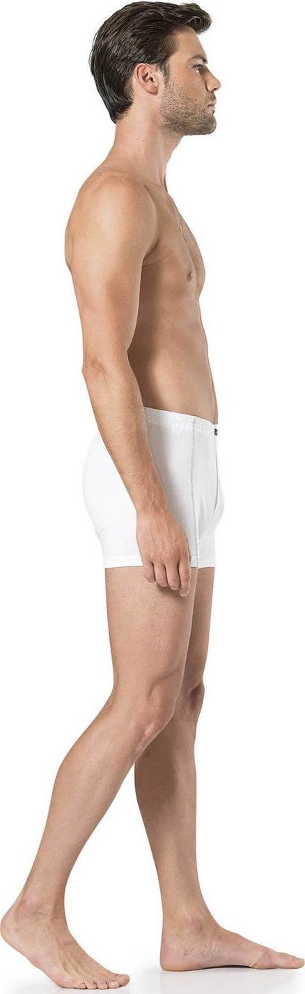 Men's Combed Cotton White Boxer (2 Pack)