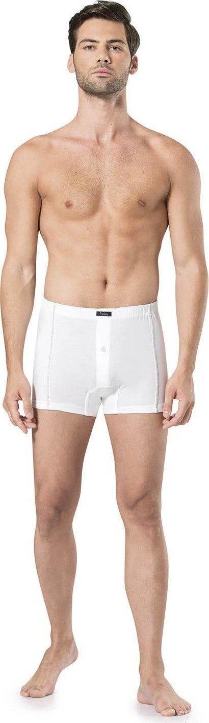 Men's Combed Cotton White Boxer (2 Pack)