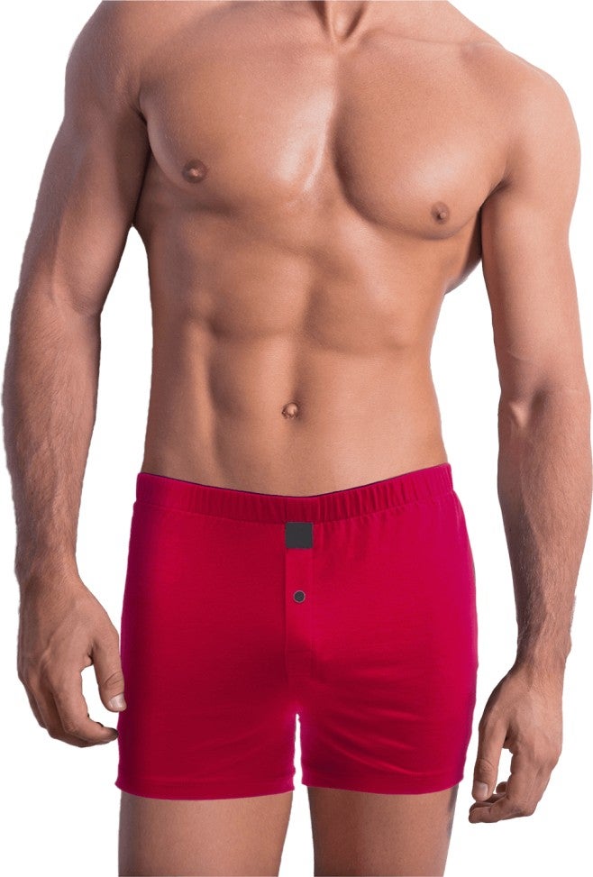 Red Color Jersey Combed/Knitted Boxer