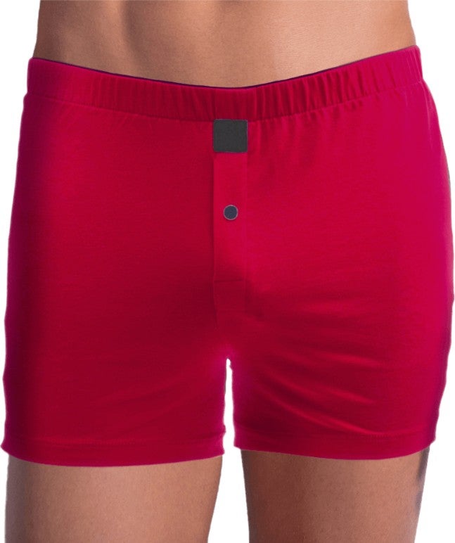 Red Color Jersey Combed/Knitted Boxer