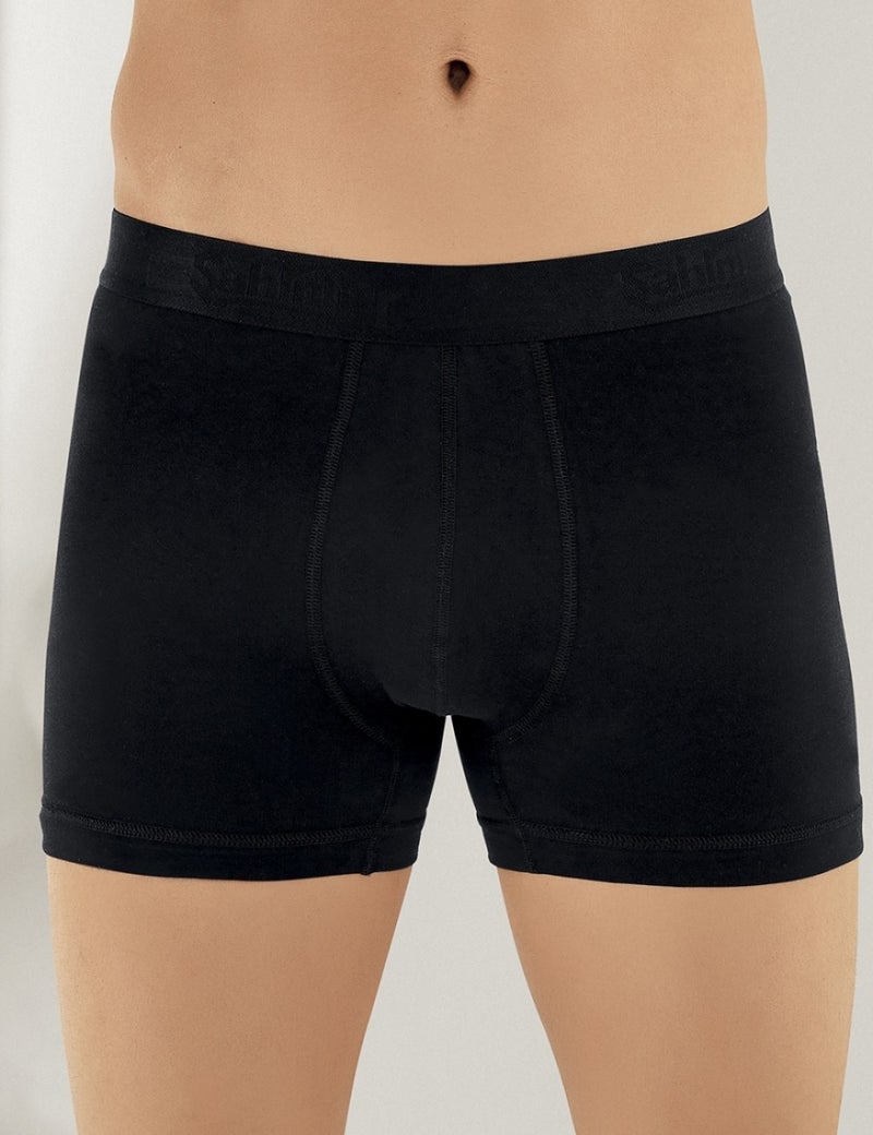 6 Pack Lycra Boxer Black ME031