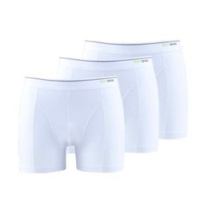 9673 Men's Tender Cotton 3-Piece Boxer - White