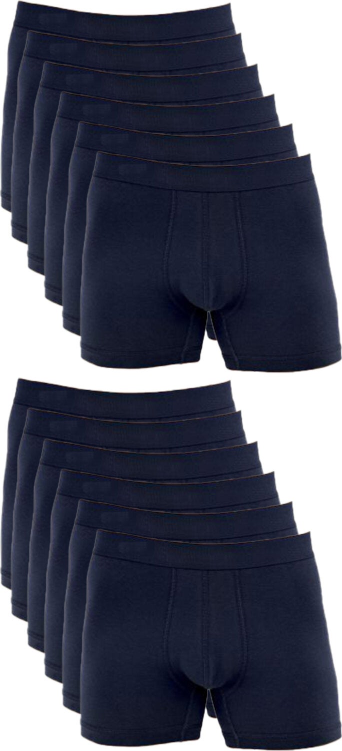 Men's Cotton Lycra Flexible Navy Blue Boxer 12 Pieces