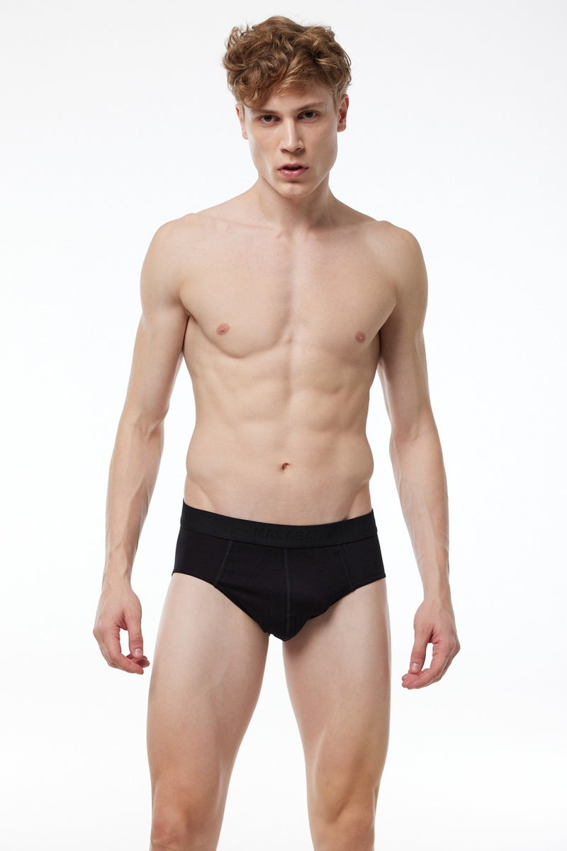 Men's Black 5 Pack Macro Modal Slip Panties 052