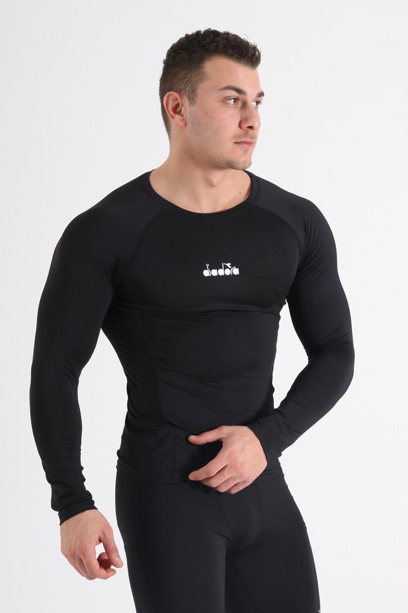 Pro - Men's Black Tight Cut Long Sleeve Underwear - 1140051