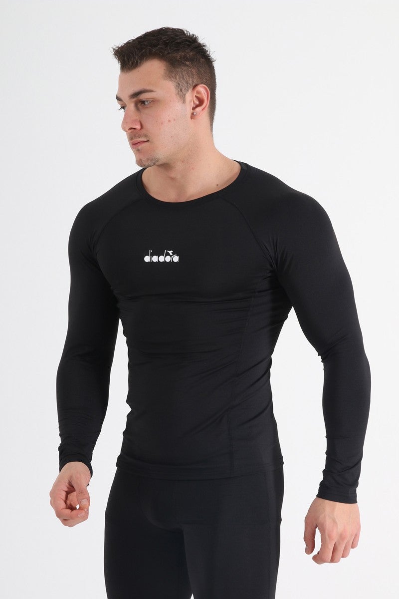 Pro - Men's Black Tight Cut Long Sleeve Underwear - 1140051