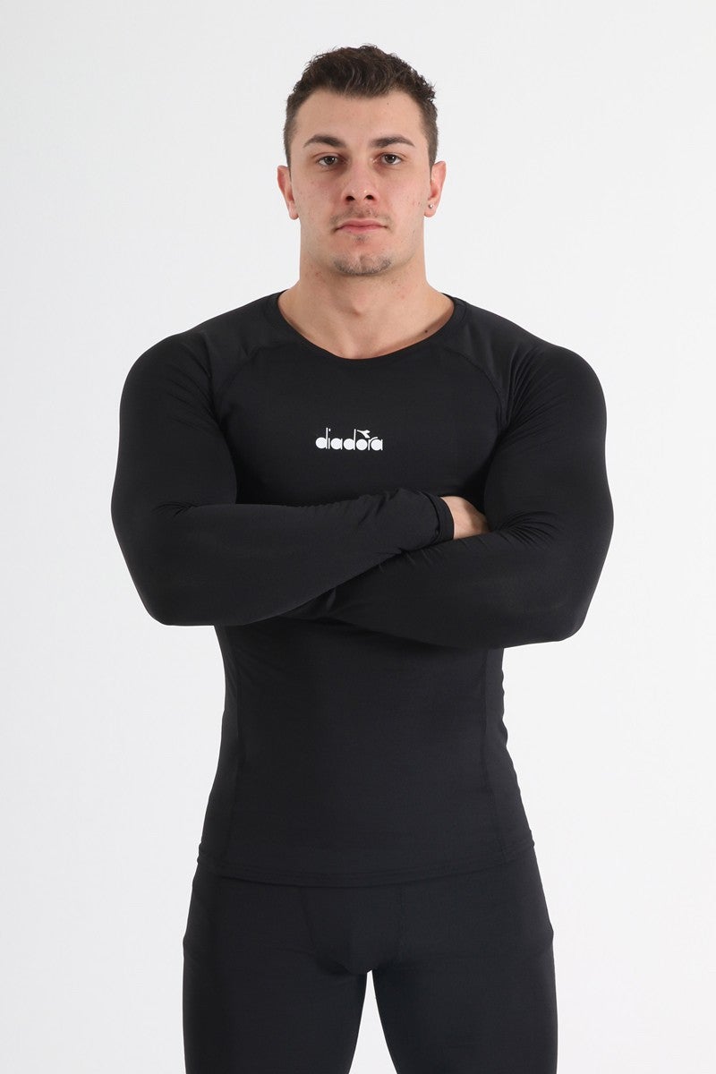 Pro - Men's Black Tight Cut Long Sleeve Underwear - 1140051