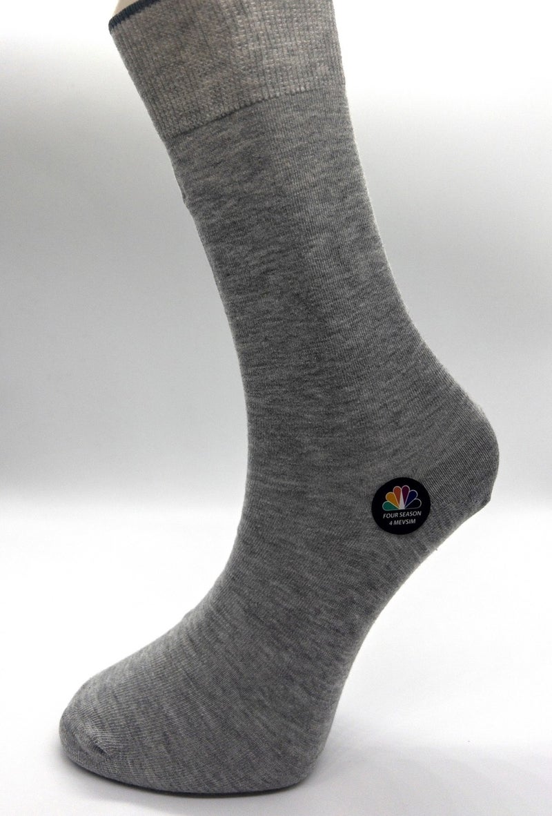 Premium Seamless 8 Pairs Men's Modal Four Season Black-Smoked-Grey-Navy Blue Socket Socks