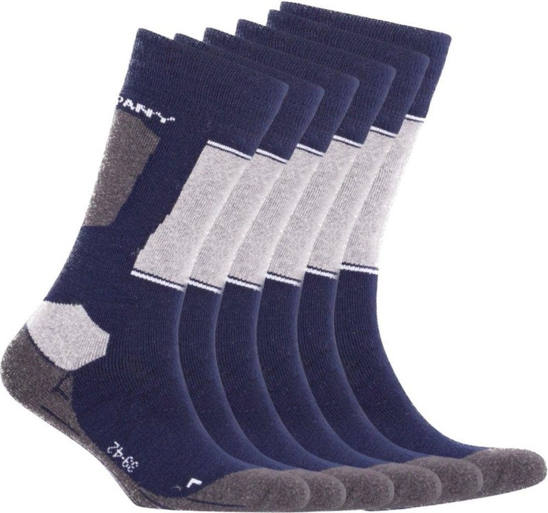 6-Pack Thermal Socks Navy Blue Unisex OCS008