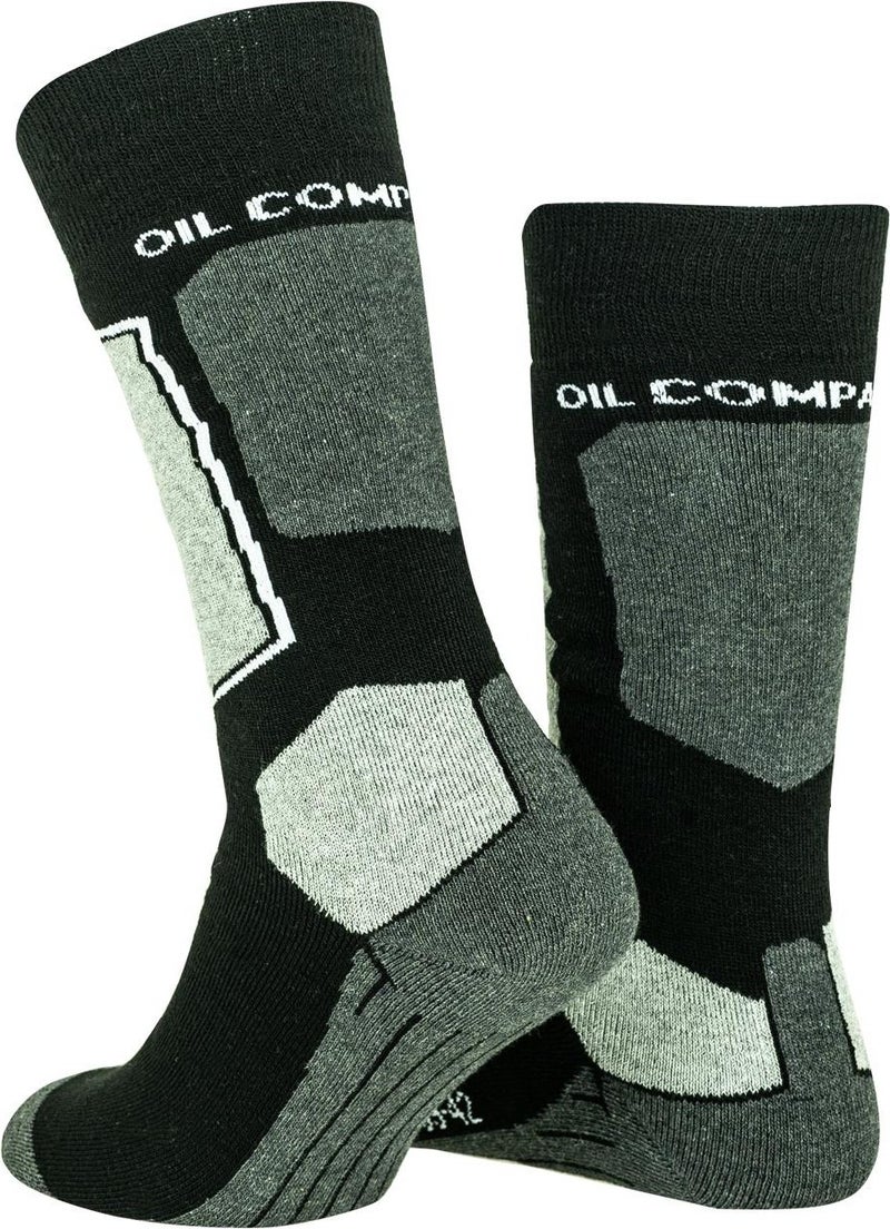 6 Pack Thermal Socks Black Unisex OCS008