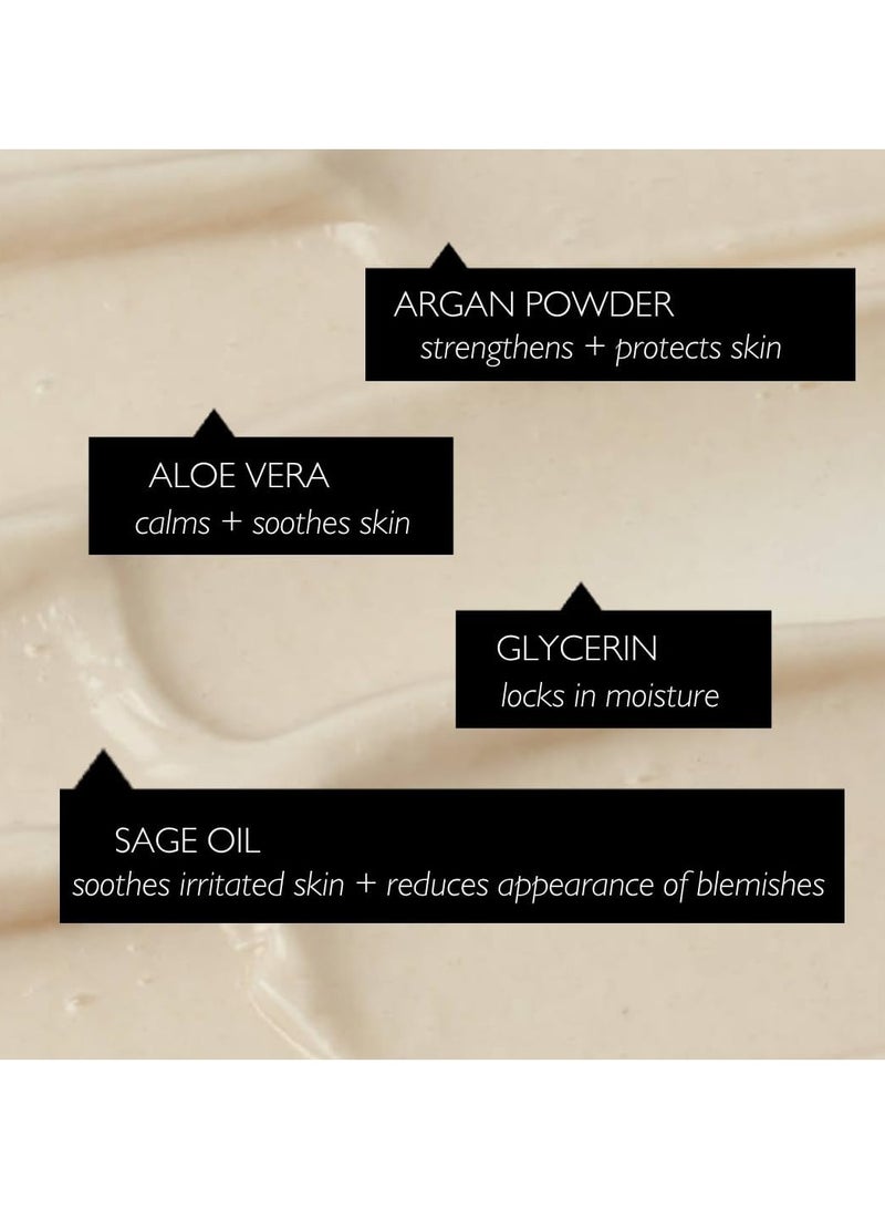 Face Moisturizer with Argan Powder 60ml Nourishing Day Cream Vitamin E Aloe Vera Glycerin Shea Coconut Butter Natural Vegan Cruelty Free