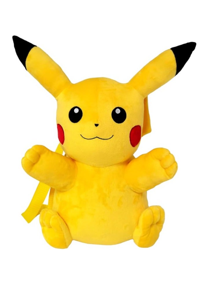 35cm Pikachu Plush Backpack, Black